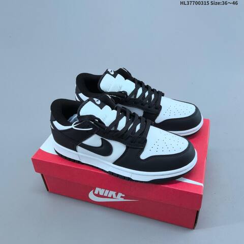 Nike Dunk Low Black White EU 36-46 Skate Shoe - Unisex (BS-61299)