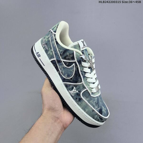 Nike Air Force 1 07 LV8 blue denim off white black EU 36-45 sneaker