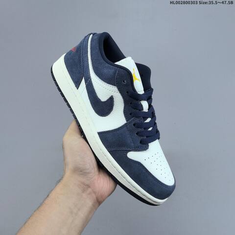 Air Jordan 1 Low Obsidian Suede AIR JORDAN 1 Aj1 Lifestyle (BS-66625)