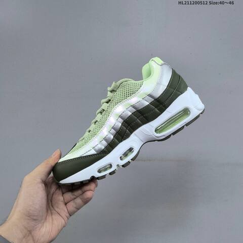 Nike Air Max 95 Light Green Dark Green Silver White Black EU 40-46 Running Shoe - Men's (BS-60386)