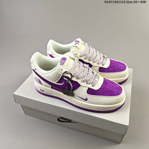 Nike Air Force 1 07 LV8 Off White Purple EU 36 45 Sneaker EU 36-45 - Unisex (BS-63523)