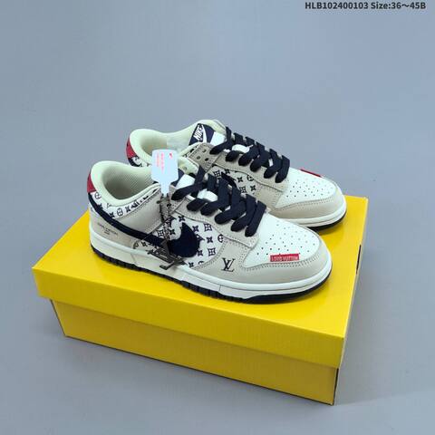 Nike Dunk Low Off White Grey Navy Red EU 36-45 Skate Shoe - Unisex (BS-62263)