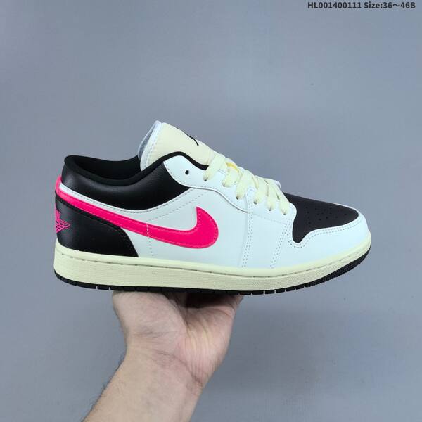 Jordan Air Jordan 1 Low white/black/pink 36~46B lifestyle