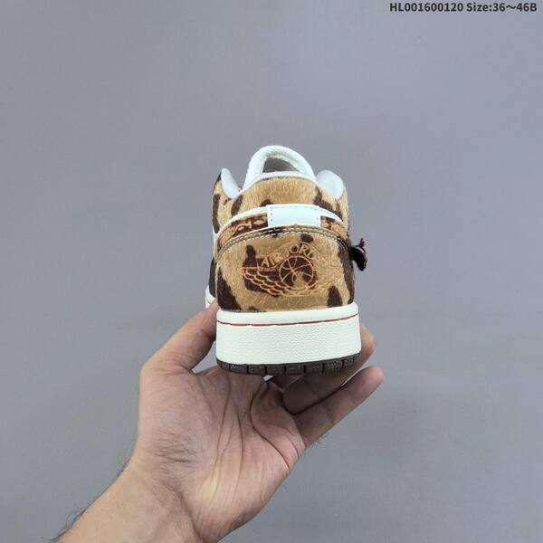 Jordan Air Jordan 1 Low white brown red with gold accents 36 46B lifestyle