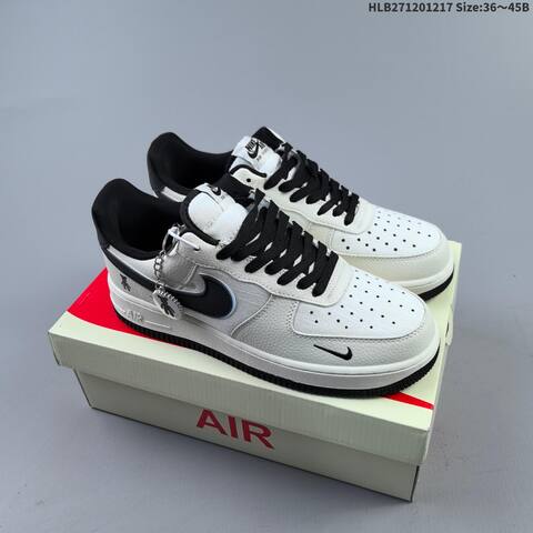 Nike Air Force 1 07 Low Black Light Blue White Beige Green Brown EU 36-45 Skate Shoe - Unisex (BS-62617)