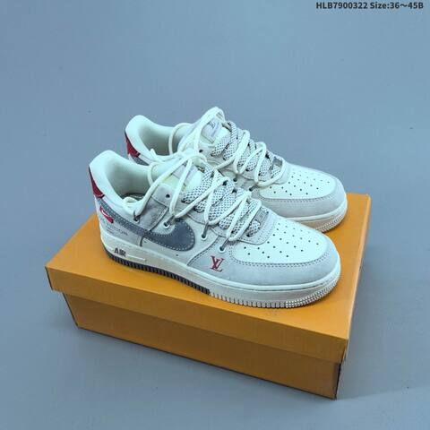 Nike Air Force 1 07 Low Supreme White Navy Grey Beige Black EU 36-45 Sneaker - Unisex (BS-61195)