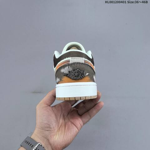 Air Jordan 1 Low SE Multi-Color Distressed AIR JORDAN 1 Aj1 1 Jo Lifestyle (BS-66371)