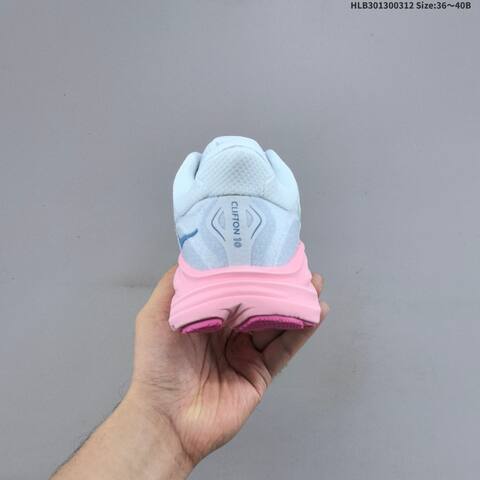 HOKA ONE ONE Clifton 10 Light Blue Pink Green EU 36-40 Running Shoe Running Sneakers - Unisex (BS-69382)