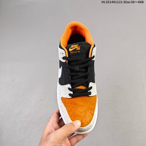 Nike SB Dunk Low Pro Black Orange White Grey EU 36-46 Skate Shoe - Unisex (BS-63309)