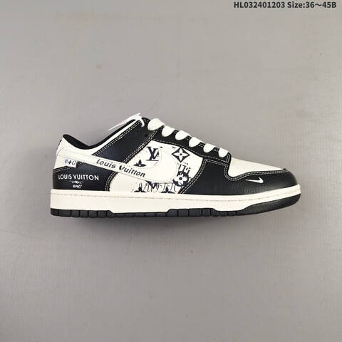 Nike SB Dunk Low Off White Black EU 36-45 Skate Shoe - Unisex (BS-62874)