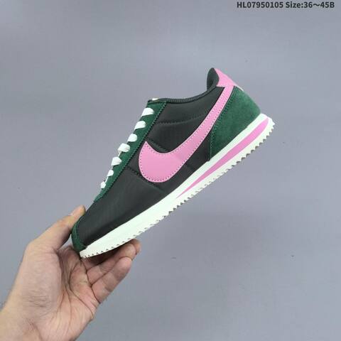 Nike Classic Cortez Dark Green Pink White EU 36-45 Sneaker - Unisex (BS-62235)