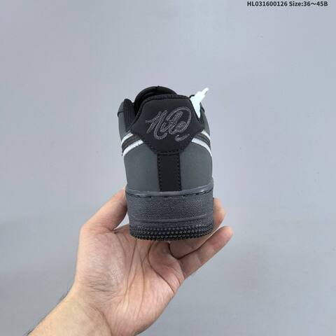 Nike Air Force 1 07 Low Black Dark Grey EU 36-45 Sneaker - Unisex (BS-61733)