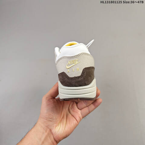 Nike Air Max 1 White Beige Brown Yellow EU 36-47 Sneaker - Unisex (BS-63089)