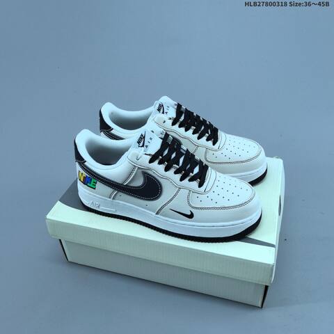 Nike Air Force 1 07 Black White Blue EU 36-45 Sneaker - Unisex (BS-61277)