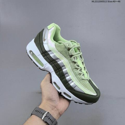 Nike Air Max 95 Light Green Dark Green Silver White Black EU 40-46 Running Shoe - Men's (BS-60386)