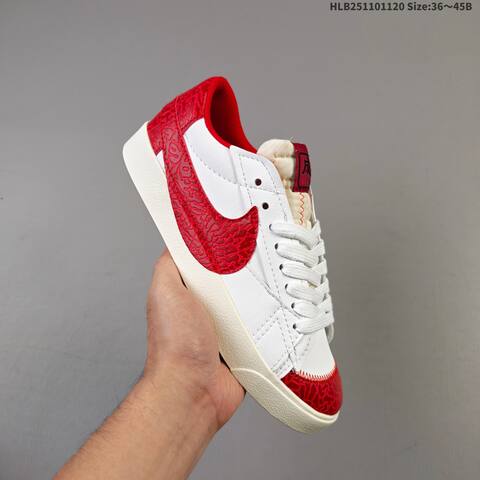 Nike Blazer Low 77 Jumbo White Red Sail EU 36-45 Skate Shoe - Unisex (BS-63381)