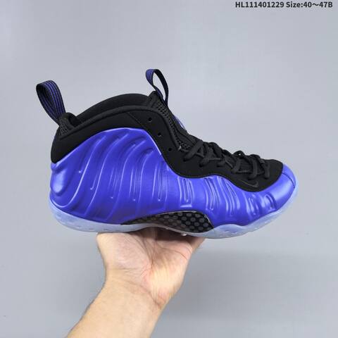 Nike Air Foamposite One Black Royal Blue Ice Blue EU 40-47 Basketball Shoe - Men's (BS-62337)