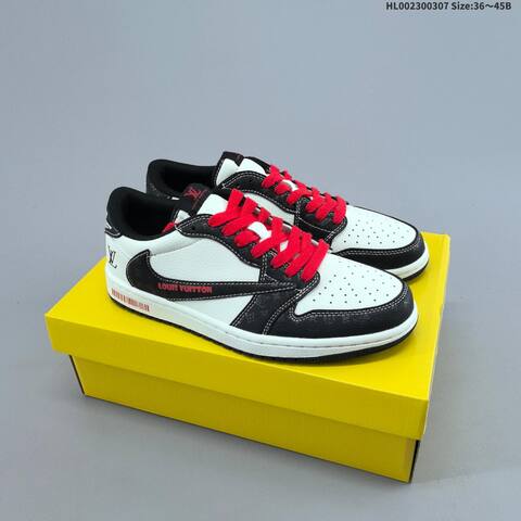 Louis Vuitton x Travis Scott x Air Jordan 1 Low Louis VuittonLV x AIR JORDAN AJ1 Lifestyle (BS-66606)