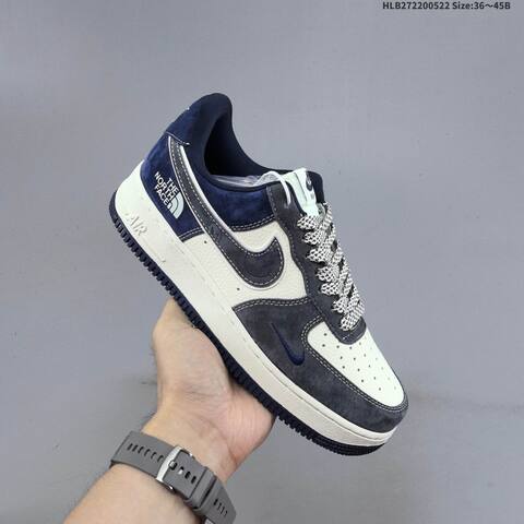 Nike Air Force 1 07 LV8 Navy Blue Off White Dark Gray EU 36-45 Sneaker - Unisex (BS-60229)