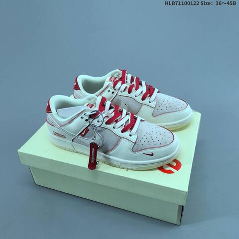Nike Dunk SB Low White Navy Grey Red EU 36-45 Skate Shoe - Unisex (BS-61823)