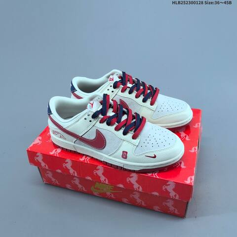 Nike Dunk Low Off White Light Grey Burgundy EU 36-45 Skate Shoe - Unisex (BS-61703)