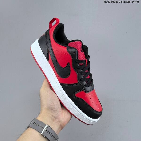 Nike Court Borough Low black red white EU 35 5-40 skate shoe