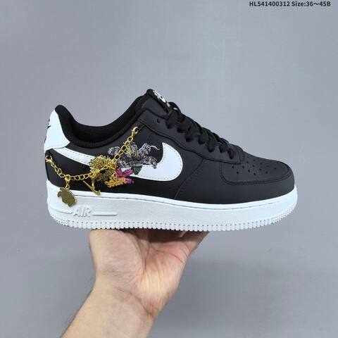 Nike Air Force 1 07 Pink Black White Gold EU 36-45 Sneaker - Unisex (BS-61349)