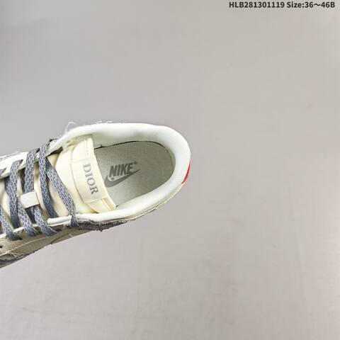 Nike Dunk Low Off White Grey Red EU 36-46 Skate Shoe - Unisex (BS-63433)
