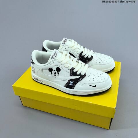 Louis Vuitton x Travis Scott x Air Jordan 1 Low Louis VuittonLV x AIR JORDAN AJ1 Lifestyle (BS-66606)
