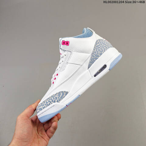 Air Jordan 3 Retro White And Cobalt Bliss AIR JORDAN 3 Aj3 Lifestyle (BS-67531)