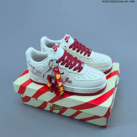 Nike Air Force 1 07 Low Off White Red EU 36-45 Sneaker - Unisex (BS-61771)