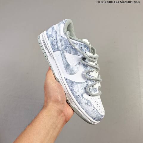 Nike SB Dunk Low Retro DIY White Light Grey Blue EU 40-46 Skate Shoe - Men's (BS-63139)