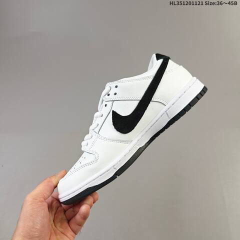 Nike SB Dunk Low Pro White Black EU 36-45 Skate Shoe - Unisex (BS-63312)
