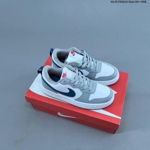 Nike Court Borough Low 2 GS White Black Red EU 36-44 Skate Shoe - Unisex (BS-59890)