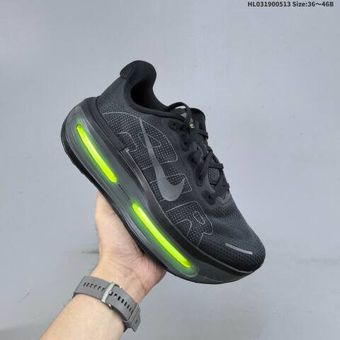 Nike Vomero Premium ReactX Air Zoom Black Dark Grey Neon Green EU 36-46 Running Shoe - Unisex (BS-60373)