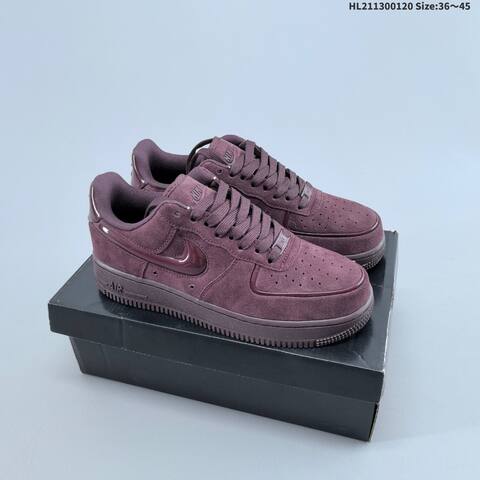 Nike Air Force 1 Low Burgundy Light Gray EU 36-45 Sneaker - Unisex (BS-61883)