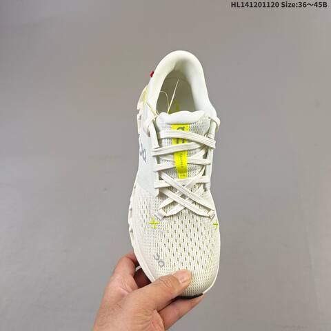 On Cloud X 4 Off White Neon Yellow EU 36-45 Running Shoe Running Sneakers - Unisex (BS-69798)
