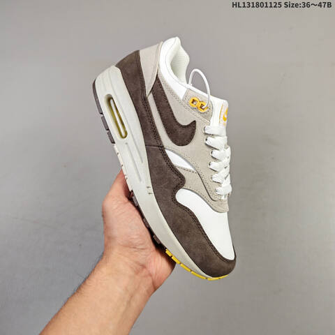 Nike Air Max 1 White Beige Brown Yellow EU 36-47 Sneaker - Unisex (BS-63089)