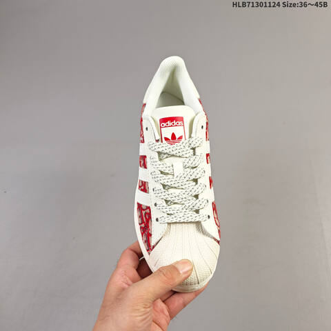 Adidas Superstar Off White Red Beige EU 36-45 Skate Shoe - Unisex (BS-65489)