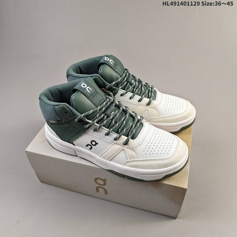 On Running THE ROGER Clubhouse Mid White Green Beige EU 36-45 Sneaker Casual Sneakers - Unisex (BS-69761)