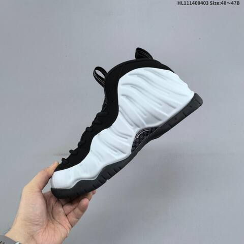 Nike Air Foamposite Pro White Black EU 40-47 Basketball Shoe - Men's (BS-60952)
