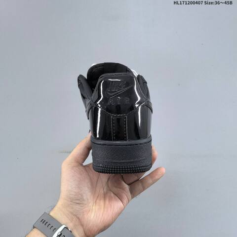 Nike Air Force 1 07 Gloss Black Black EU 36-45 Sneaker - Unisex (BS-60912)