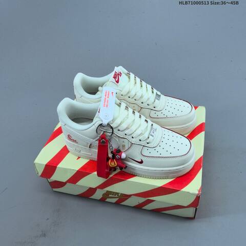 Nike Air Force 1 07 Low Off White Navy Red Grey EU 36-45 Sneaker - Unisex (BS-60364)