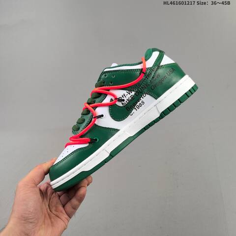 Nike Off-White x Nike Dunk Low Yellow Navy Neon Pink White EU 36-45 Skate Shoe - Unisex (BS-62618)