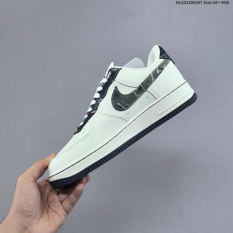 Nike Air Force 1 07 Low Off White Dark Blue Grey EU 36-45 Sneaker - Unisex (BS-61443)