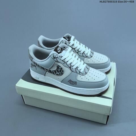 Nike Air Force 1 07 Black White Blue EU 36-45 Sneaker - Unisex (BS-61277)