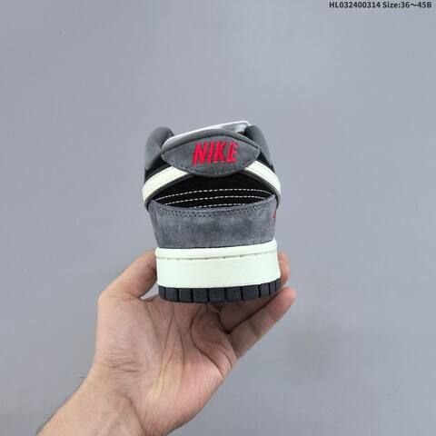 Nike SB Dunk Low Black Grey White Red EU 36-45 Skate Shoe - Unisex (BS-61313)