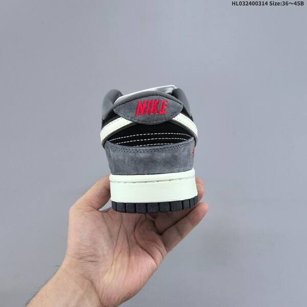 Nike SB Dunk Low black grey white red EU 36-45 skate shoe