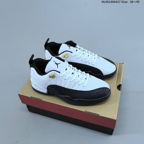 Jordan Air Jordan 12 Retro Low "Taxi" white/black/gold 36~45 basketball