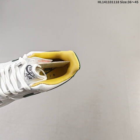 Nike Air Force 1 07 White Dark Green Yellow EU 36-45 Sneaker - Unisex (BS-63507)
